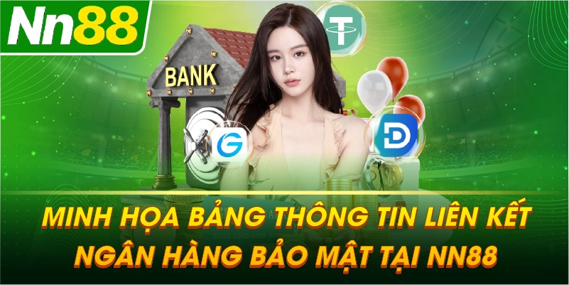Minh họa bảng thông tin liên kết ngân hàng bảo mật tại NN88